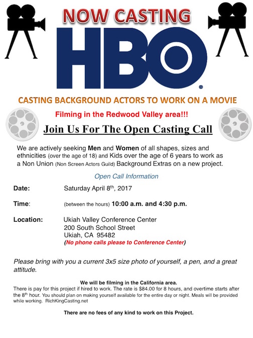 Wanna be in a movie with Amy Adams? Casting call for extras coming up! - The Mendocino Voice